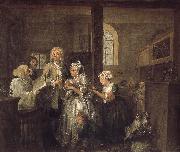 William Hogarth Prodigal son with the old woman to marry oil on canvas